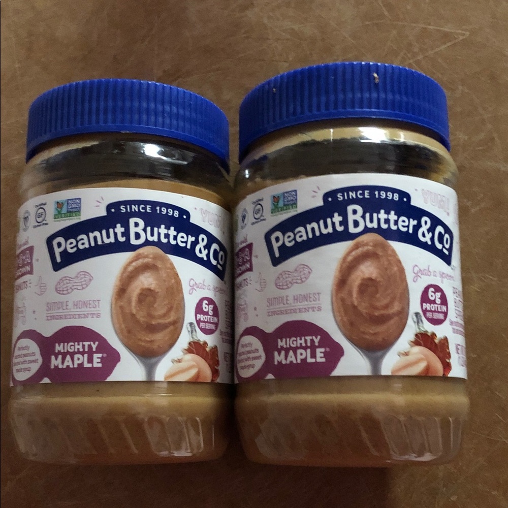 Mighty Maple Peanut butter Spread - Blue Lid 2x